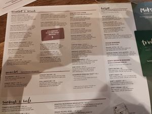 Menu at Moksha in Brighton