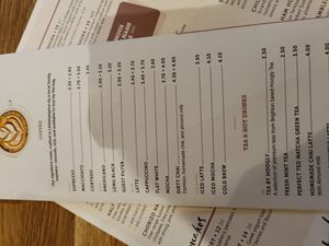 Drinks menu at Moksha in Brighton