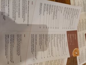 Drinks menu inside pages at Moksha in Brighton