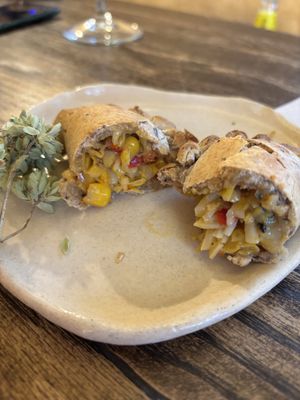 Vegan corn and cheese empanadas   at Empanar in Lisbon