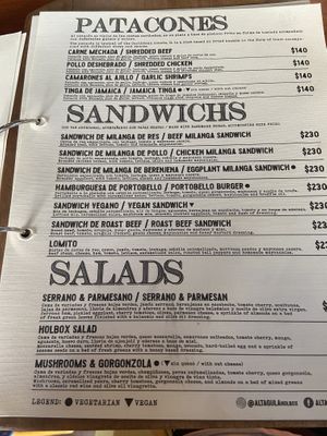 Circle denotes vegetarian triangle, vegan  at Alta Gula in Holbox