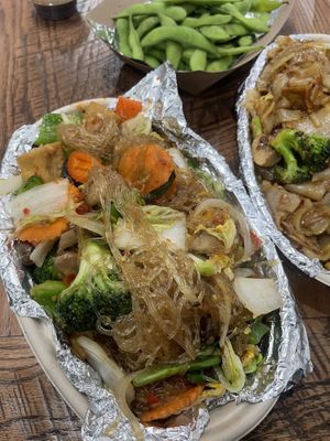 Vegan pad woon sen with tofu   at Sticky Rice in Richardson