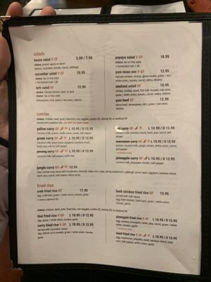 Menu 2  at Sticky Rice in Murphy