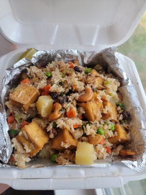 Pineapple fried rice (gluten free) at Sticky Rice in Murphy