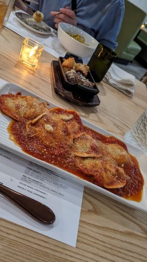 Vegan Ravioli at Vine & Olive in Titusville