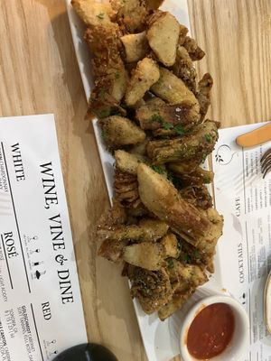 Fried artichokes   at Vine & Olive in Titusville