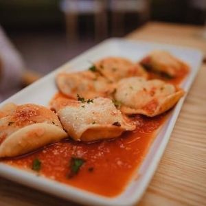 Vegan roasted veggies ravioli at Vine & Olive in Titusville
