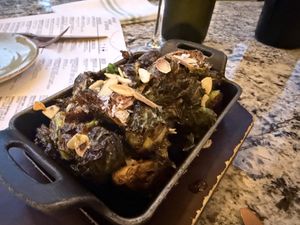 Vegan Brussel Sprouts   at Vine & Olive in Titusville