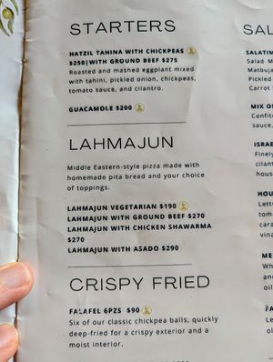 Menu at Moshe Cube in Playa Del Carmen