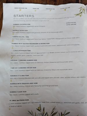 Menu at Moshe Cube in Playa Del Carmen