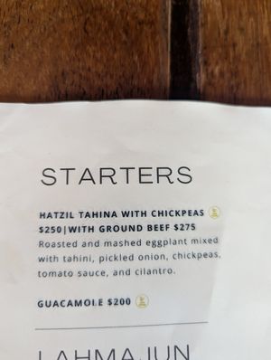 Menu at Moshe Cube in Playa Del Carmen