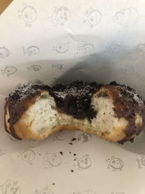 Tasty chocolaty filling!   at HERE-O Donuts in Dubai