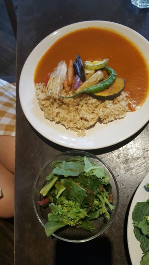 Delicious veggies curry with brown rice! at Cafe Sukkara - 수카라 in Seoul