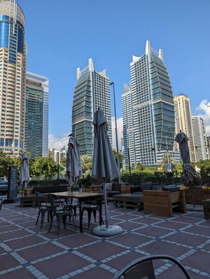 Outdoor seating  #Veganuary at 1762 JLT Stripped in Dubai