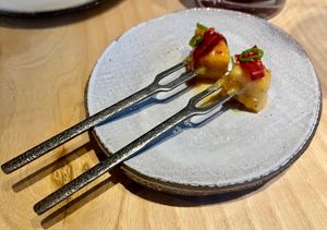 Appetizer with umeboshi at and/or  in Antwerpen
