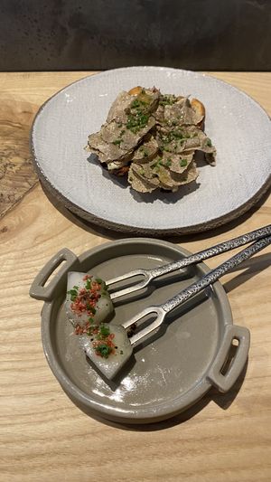 Melon and truffle toast  at and/or  in Antwerpen
