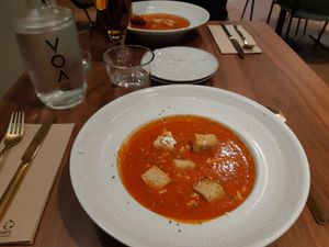 Tomato soup #Veganuary at Giulietta - Pizzeria & Cucina Vegana in Lisbon