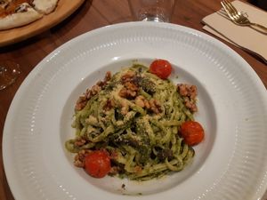 Linguini Pesto at Giulietta - Pizzeria & Cucina Vegana in Lisbon