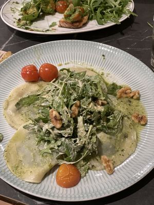 Ravioli di Ricotta, Spinaci e Noci #Veganuary at Giulietta - Pizzeria & Cucina Vegana in Lisbon