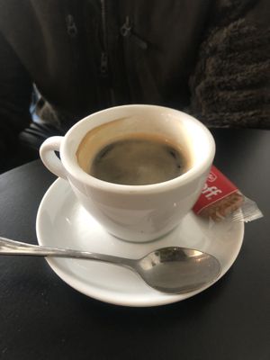 Americano and biscoff cookie   at Freshbites and Coffee in Konstanz