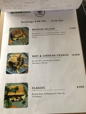 Menu (no vegan label, but labeled on sign at counter)   at Freshbites and Coffee in Konstanz