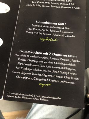 Vegan tarte flambé available in the afternoon   at Freshbites and Coffee in Konstanz