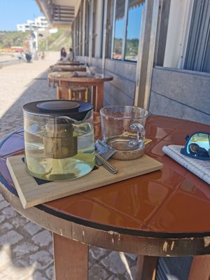 Tea with thyme, ginger and lemon at Balagan Ericeira in Ericeira