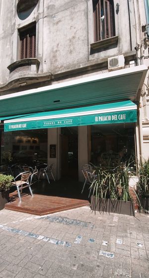 outside   at El Palacio del Cafe in Montevideo