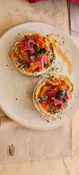 Not so classic bagel at Numa Café - AMUN Cafe in Lisbon