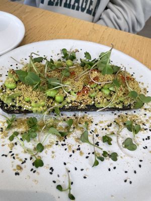 green toast  at Numa Café - AMUN Cafe in Lisbon