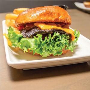 PORTOBELLO BURGER
Vegan brioche bun, grilled portobello, vegan cheddar, lettuce, tomato, onion, piquillo pepper, mixed herb vegan mayo at Stay Cafe in Chicago