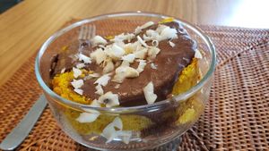 Chocolate carrot cake. Light, fluffy and delectable. at Cri Cri Cru Restaurante (Loja Bênção Brasil) in Sao Paulo