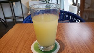 Cashew juice. Refreshing and delicious. at Cri Cri Cru Restaurante (Loja Bênção Brasil) in Sao Paulo