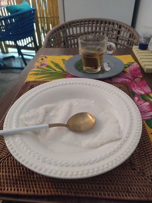 Galette de tapioca sucrée at Cri Cri Cru Restaurante (Loja Bênção Brasil) in Sao Paulo