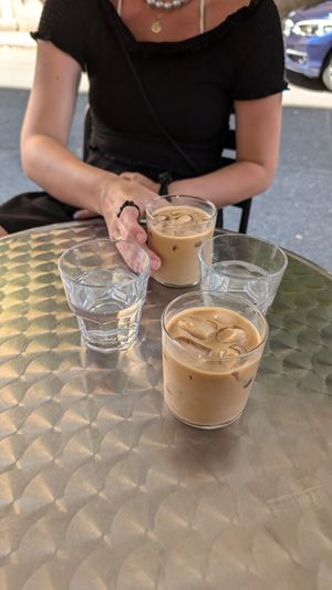 Oat latte on ice at Ammazza Caffé in Verona