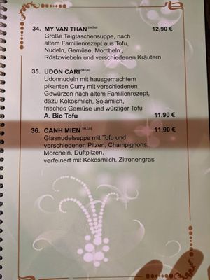 Menu 6 of Green Vegan. at Ben‘s Cuisine in Berlin