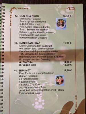 Menu 8 of Green Vegan. at Ben‘s Cuisine in Berlin