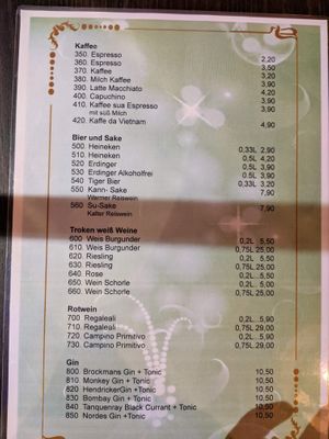 Menu 14 of Green Vegan. at Ben‘s Cuisine in Berlin