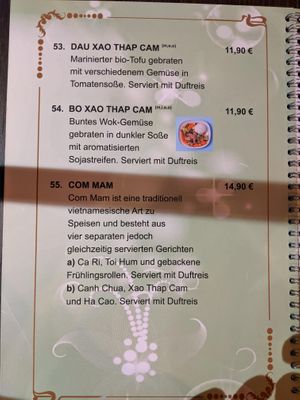 Menu 11 of Green Vegan. at Ben‘s Cuisine in Berlin