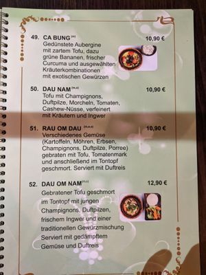 Menu 10 of Green Vegan. at Ben‘s Cuisine in Berlin