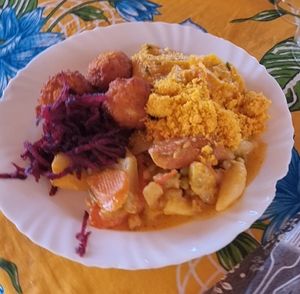 Prato recheado de gratidão at Restaurante Manguezal in Itaparica