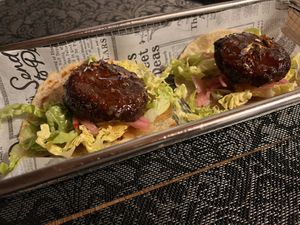 Broccoli falafel coca  at El Temple in Benidoleig