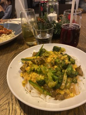 Rice noodles with veggies and coconut curry   at Knysna Social Eatery in Knysna
