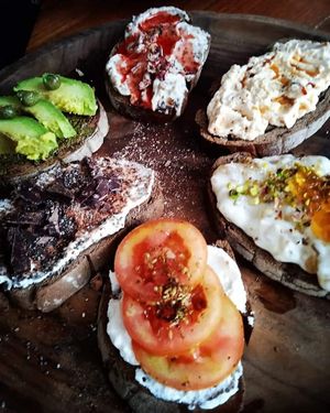 Loaded toast sandwiches at Bangu Vegan in Dhaka