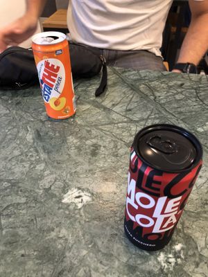 Ice tea and local Coke Zero   at Pizzeria Grains in Cagliari