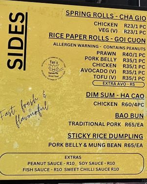Sides at Yens Vietnamese Street Food in Cape Town