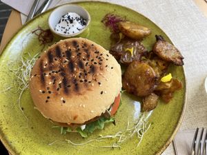 Burger  at Alubia plant power in Mallorca