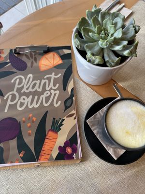 Golden milk   at Alubia plant power in Mallorca