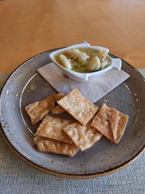 Gruß aus der Küche 💚 at Alubia plant power in Mallorca