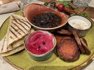 Quesadillas  at Alubia plant power in Mallorca